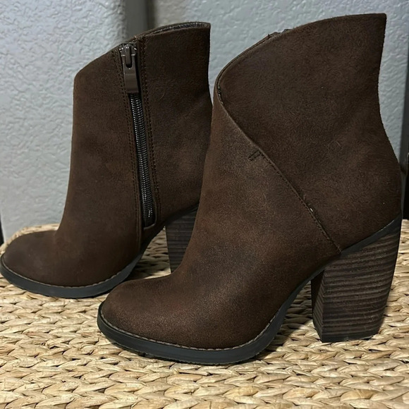 Sbicca Vintage Collection Size 6 Women’s Brown Zip Up Ankle Boots - Picture 1 of 8